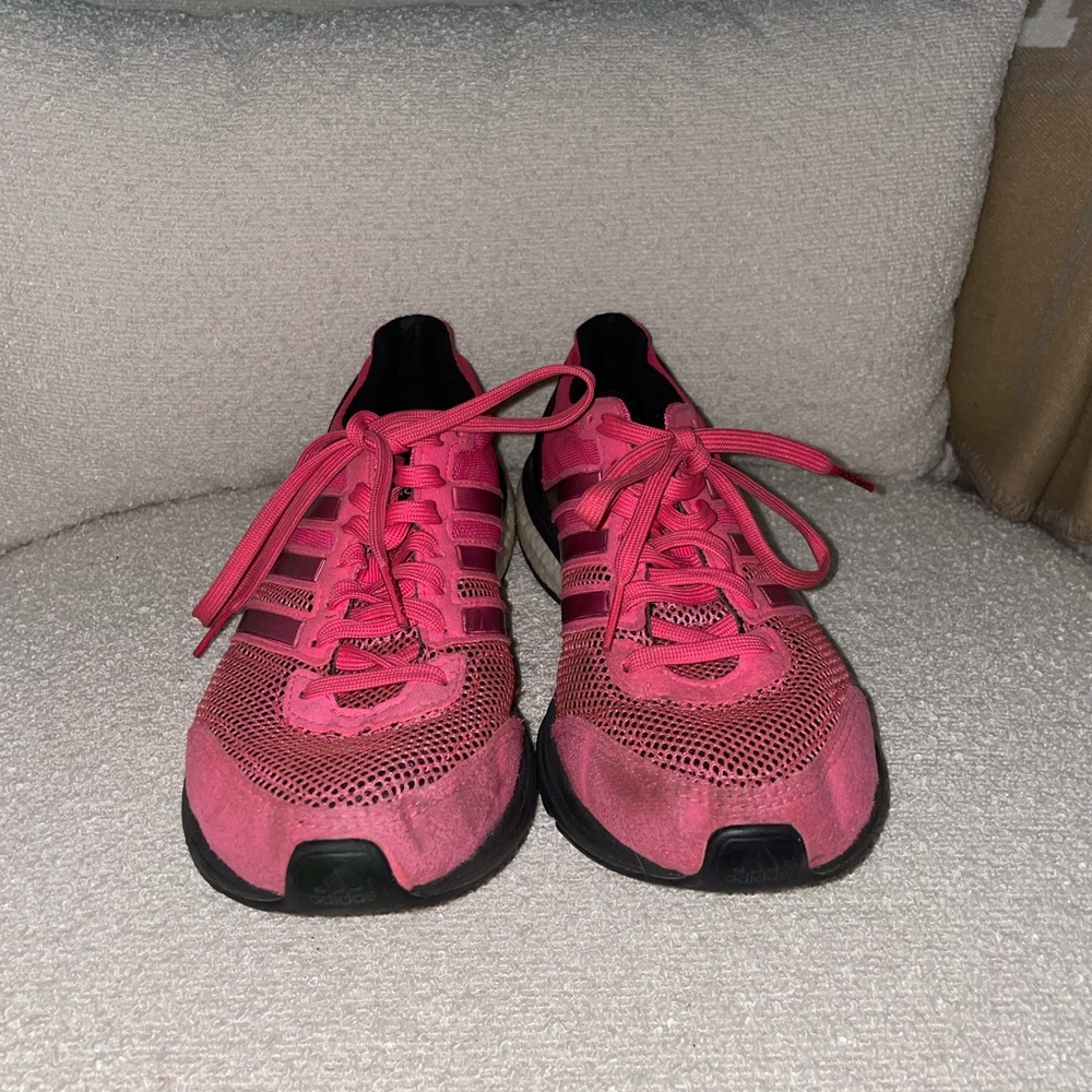 Adidas Adizero Boston‎ Boost Hot Pink Running Athletic Tennis Shoes - Picture 3 of 8